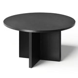 Houston 52" Round Solid Wooden Dining Table with Cross Pedestal
