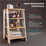 Tuhome St. Lucia Linen Cabinet with Single Door, Two Interior Shelves, Two Open Shelves, Tall Slim Storage Organizer for Towels, Toiletries, and Home Essentials, Modern Space-Saving Cabinet