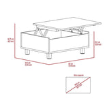 Tuhome Gambia Modern Lift-Top Coffee Table with Hidden Storage, Multi-Function Center Table, Ideal for Living Room, Stylish and Functional Design