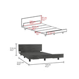 Tuhome Kaia Twin Bed Base with Integrated Headboard, Modern Supportive Platform Design, Elegant Minimalist Structure for Comfortable Rest and Stylish Bedroom Upgrades, Durable Freestanding Frame for Daily Use