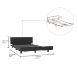 Tuhome Kaia Twin Bed Base with Integrated Headboard, Modern Supportive Platform Design, Elegant Minimalist Structure for Comfortable Rest and Stylish Bedroom Upgrades, Durable Freestanding Frame for Daily Use