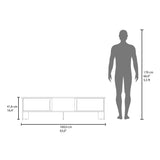 Dago 65" TV Stand with 4 Open Shelves, 2 Doors, Modern Media Console for Living Room Entertainment Storage