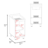Darwin Freestanding Utility Tub and Sink Cabinet with One Door for Hidden Interior Storage for Laundry Rooms or Garage