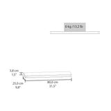 TUHOME Ecco 31.5-Inch Floating Shelves Set of Two with Hidden Brackets, Modern Wall-Mounted Shelves for Bedroom, Bathroom or Living Room Décor, Minimalist Display and Storage Solution for Books, Photos and Accessories