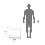 Hatta Modern Bathroom Vanity with Sleek Finish and Ample Storage Featuring One Concealed Cabinet Door Two Functional Pull-Out Drawers and One Open Lower Shelf Perfect Design for Optimized Utility