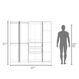 Kamelot Practical and Elegant Freestanding Armoire Wardrobe Double Door Design with Spacious Interior Featuring Hanging Rod and Interior Shelving for Comprehensive Bedroom Storage Solution