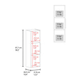 Vanguard Wall-Mounted Single Door Medicine Cabinet with 3 Interior Storage Shleves, Space-Saving Bathroom Storage Organizer with Concealed Shelving