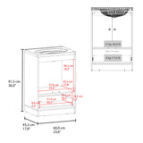 Madison Freestanding Bathroom Vanity Console Modern Design Featuring Two Cabinet Doors and One Pull-Out Utility Drawer Ample Storage Solution for Superior Organization and Utility in Large Spaces