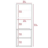 Mila Bathroom Cabinet with Single-Door Compartment, Two Interior Shelves, Dual External Open Shelves and Space-Saving Wall Design for Organized Storage, Daily Essentials Access and Modern Bathroom Convenience
