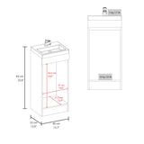 TUHOME Madrid Floorstanding Bathroom Vanity with Integrated Resin Sink and Spacious Storage Compartment, Modern Organization Cabinet for Towels, Toiletries and Essentials, Functional Contemporary Solution for Bathroom Spaces