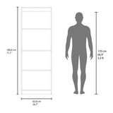 Home Tall Elegant 4-Shelf Bookcase with Open Storage, Freestanding Modern Design for Living Rooms, Offices, or Bedrooms, Practical and Elegant Storage Solution with Clean Lines and Sturdy Construction