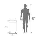 Tacna 18" Wide Free Standing One-Door Bathroom Vanity with Vessel Porcelain Sink, Compact Bathroom Storage Solution, Sleek and Elegant Design for Small Spaces, Modern and Functional Bathroom Organizer