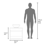 Manchester Free-Standing Bathroom Vanity Console Designed for Vessel Sink Integration Modern Style Featuring Ample Storage with Two Smooth Pull-Out Utility Drawers and One Open Display Shelf