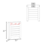 Radiator Cover Mistral Cabinet with Slatted Panel, Modern Home Furniture for Heating Units, Ventilated Decorative Enclosure with White and Natural Wood Tones, Additional Shelf Space for Contemporary Interiors