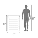 Radiator Cover Mistral Cabinet with Slatted Panel, Modern Home Furniture for Heating Units, Ventilated Decorative Enclosure with White and Natural Wood Tones, Additional Shelf Space for Contemporary Interiors