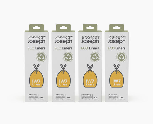 IW7 20L Grey Recycled Bin Liners - 4 pack