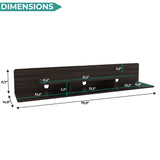 Marquis Floating TV Stand with Open Shelves, Modern Media Console for Living Room or Entertainment Area