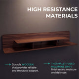 Marquis Floating TV Stand with Open Shelves, Modern Media Console for Living Room or Entertainment Area