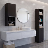 Glover 2 Piece Bathroom Set, Black Wengue Finish