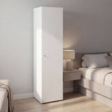 Home Linen Freestanding Tall Cabinet with Single Door and 4 Horizontal Storage Shelves, Cabinet for Bathroom, Bedroom or Laundry Room