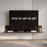 Marquis Floating TV Stand with Open Shelves, Modern Media Console for Living Room or Entertainment Area