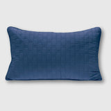 Bamboo Quilted Decorative Pillow - Indigo