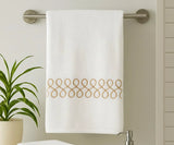 Embroidered Cotton Bath Towels