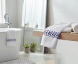 Navy Bath Towels - Embroidered Towels