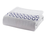 Navy Bath Towels - Embroidered Towels