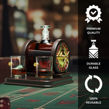 Casino Roulette Whiskey Decanter for Men, Husband, Him | 67.6 OZ