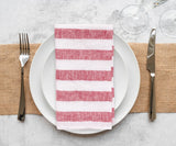 Italian Stripe Linen Napkins