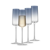 Sidney Blue Ombre Champagne Flutes, 7 oz