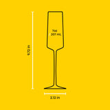 Sidney Blue Ombre Champagne Flutes, 7 oz