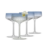 Sidney Blue Ombre Coupe Glasses, 8 oz