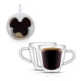 Disney 4-Piece Mickey Mouse 3D Double Wall Glasses