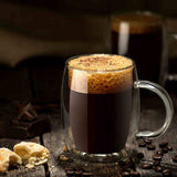 JoyJolt Aroma Double Wall Glass Coffee Mugs - Set of 4