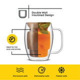 Cadus Double Wall Glasses, 15.5 oz