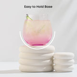 Hue Colored Stemless Wine Glasses, 15 oz