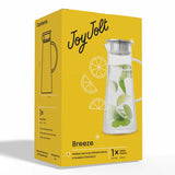 Breeze Glass Drink Water Pitcher with Stainless Steel Lid