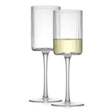 Elle Fluted White Wine Glasses, 11.5 oz
