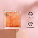 Elle Fluted Cylinder Whiskey Glasses, 9.5 oz