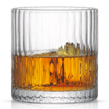 Elle Fluted Cylinder Whiskey Glasses, 9.5 oz