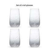 Flow Optic Swirl Tall Glasses, 19oz