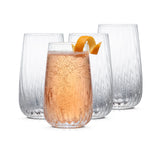 Flow Optic Swirl Tall Glasses, 19oz
