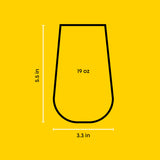 Flow Optic Swirl Tall Glasses, 19oz