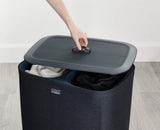 2-piece Black Tota 90L & Hold-All™ Laundry Basket Set
