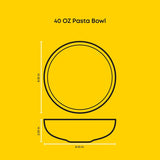 Mesa 4-Piece Stoneware Pasta Bowls Set