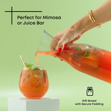 Hali Glass Carafe Bottle Pitcher with Lids