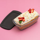 JoyJolt Glass Loaf Pans with Lids Set