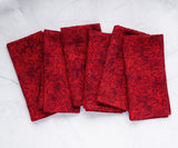 Red Napkins - Floral Napkins